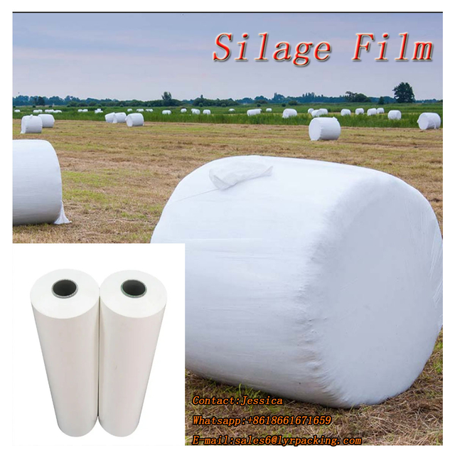 Film étirable d'ensilage blanc 500mm 750mm Australie Emballage en plastique d'ensilage agricole UV élevé 